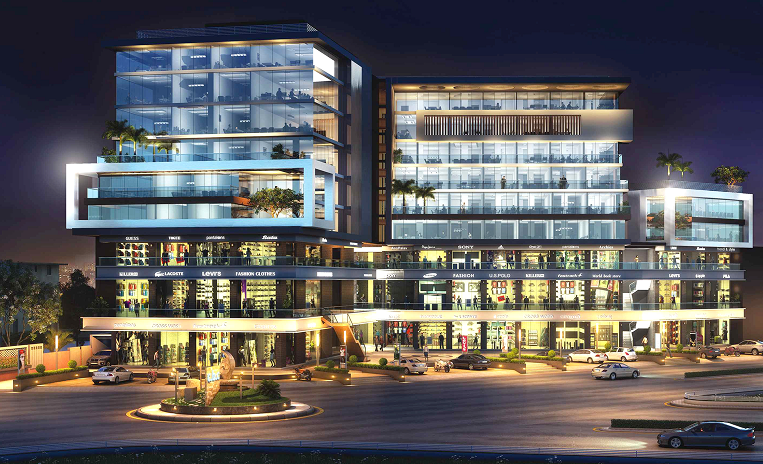 Modern commercial business complex developed by Balar Builders in Vapi Gujarat
